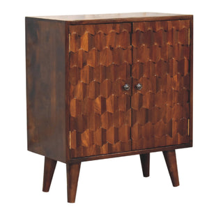 Pineapple Carved Cabinet, Chestnut