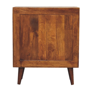 Pineapple Carved Narrow Chest, Chestnut