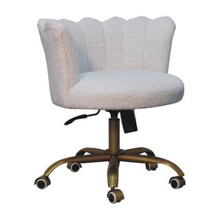 Boucle Height Adjustable Swivel Chair