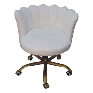 Boucle Height Adjustable Swivel Chair