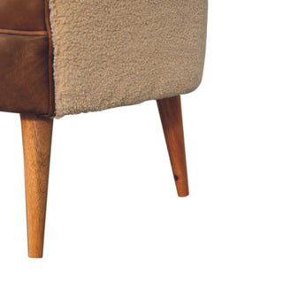 Buffalo Leather Boucle Armchair