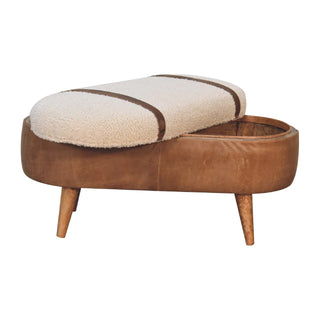 Boucle Buffalo Hide Bench