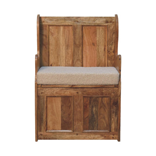 Boucle Monks Storage Bench