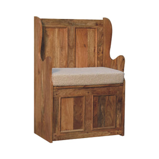 Boucle Monks Storage Bench