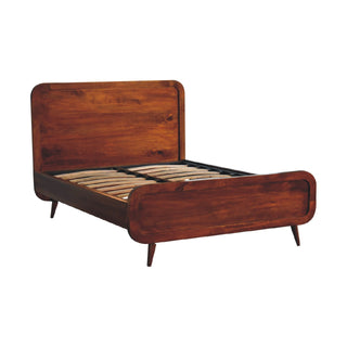 Arto Double Bed, Chestnut