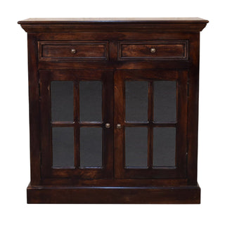 Wooden Cabinet with Glazed Doors