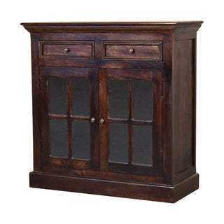 Wooden Cabinet with Glazed Doors