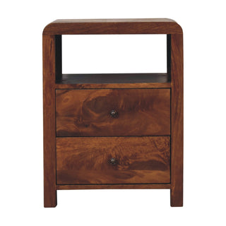 Aspen 2 Drawer Bedside, Chestnut