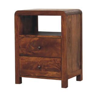 Aspen 2 Drawer Bedside, Chestnut