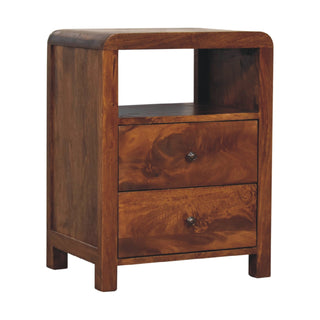 Aspen 2 Drawer Bedside, Chestnut