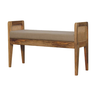 Wooden Rattan Bench