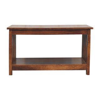 Slatted Wooden Coffee Table, Chestnut