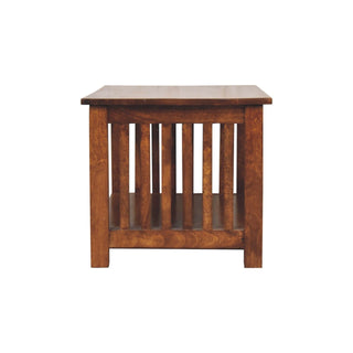 Slatted Wooden Coffee Table, Chestnut