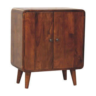 Arto Narrow Classic Cabinet, Chestnut Finish