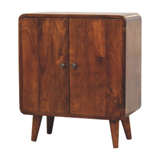 Arto Narrow Classic Cabinet, Chestnut Finish