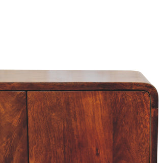 Arto Narrow Classic Cabinet, Chestnut Finish