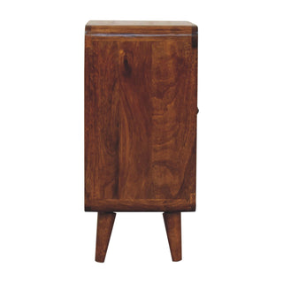 Arto Narrow Classic Cabinet, Chestnut Finish