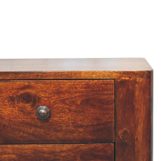 Bera 2 Drawers Bedside Table, Chestnut