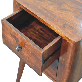 Bera 2 Drawers Bedside Table, Chestnut