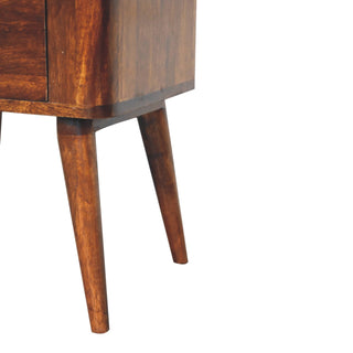 Bera 2 Drawers Bedside Table, Chestnut