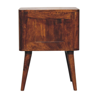 Bera 2 Drawers Bedside Table, Chestnut