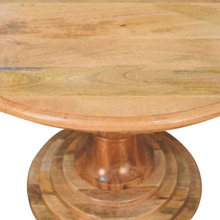 Solid Mango Wood Round Dining Table