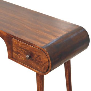 London Arch 2 Wooden Desk, Chestnut