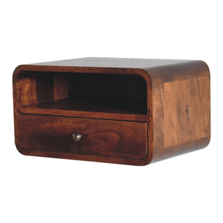 Arto Large Floating Bedside, Chestnut