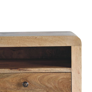 Arto Large Floating Bedside, Oak Finish