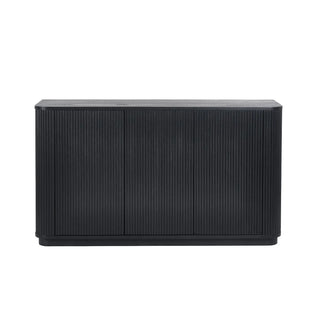 Louis Black Fluted Sideboard, Ash Wood