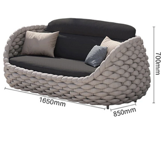 Textilene Rope Woven Outdoor Sofa Set