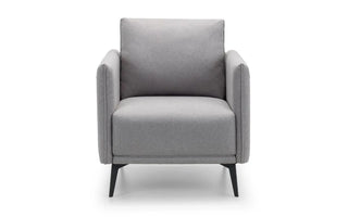 Rohe Grey Wool Effect Fabric Armchair