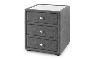 Sorrento 3 Drawer Bedside, Slate Grey