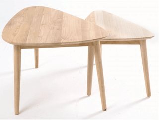 Wooden Teardrop Nest Of Tables