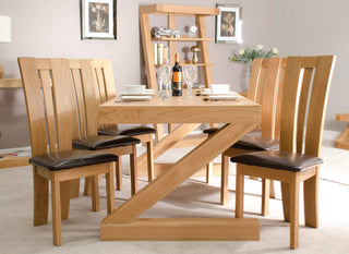 Z Wooden Dining Table, Oak