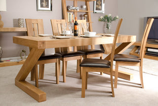 Z Wooden Dining Table, Oak