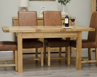 Deluxe Butterfly Extending Table, Oak Wood