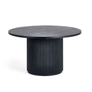 Louis Black Fluted Round Coffee Table