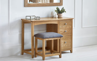 Mallory Wooden Dressing Table + Stool Set