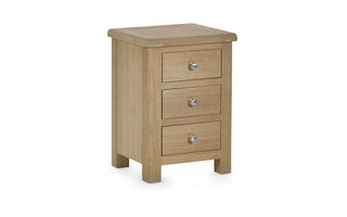 Memphis Limed Oak 3 Drawer Bedside