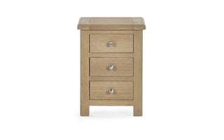 Memphis Limed Oak 3 Drawer Bedside