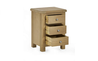 Memphis Limed Oak 3 Drawer Bedside