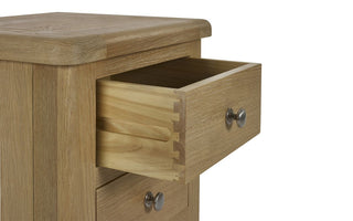 Memphis Limed Oak 3 Drawer Bedside