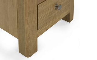 Memphis Limed Oak 3 Drawer Bedside