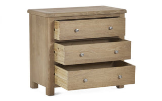 Memphis Limed Oak 3 Drawer Chest