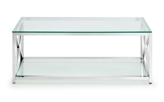 Miami Steel and Glass Coffee Table