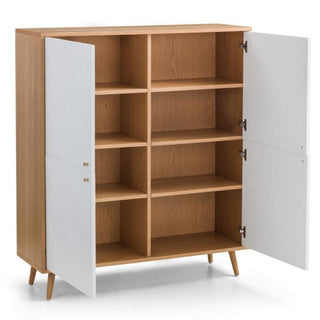 Moritz 4 Door Cabinet Oak and White