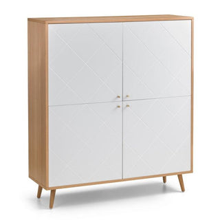 Moritz 4 Door Cabinet Oak and White