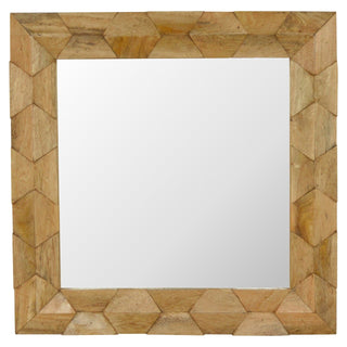 Pineapple Carved Wall Mirror, Mango Wood