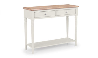 Provence 2 Drawer Console Table - Limed Oak/Grey